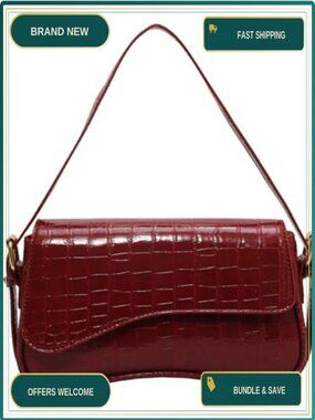 PU Leather Hobo Shoulder Bag for Women Trendy Adjustable Strap Saddle Purse